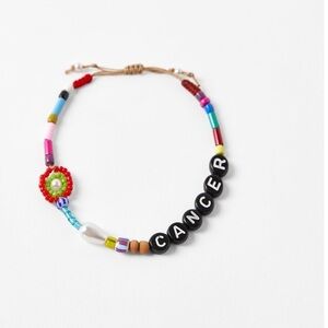 Zara Cancer Horoscope Beaded Bracelet NWT